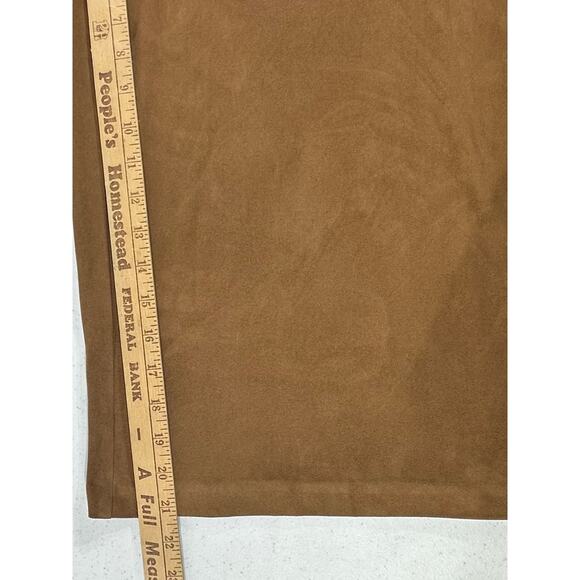 Chicos Faux Suede Wide Crop‎ Pants Size 1.5 Medium 10 (33x21) Brown High Rise - Picture 10 of 10